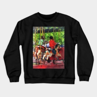 Carnival Midway -  Friends on the Merry-Go-Round Crewneck Sweatshirt